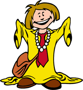 Kid dressed in adult clothing
