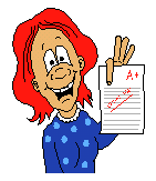 Teacher holding graded paper